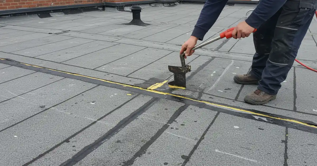 Professional fixing a roof issue quickly